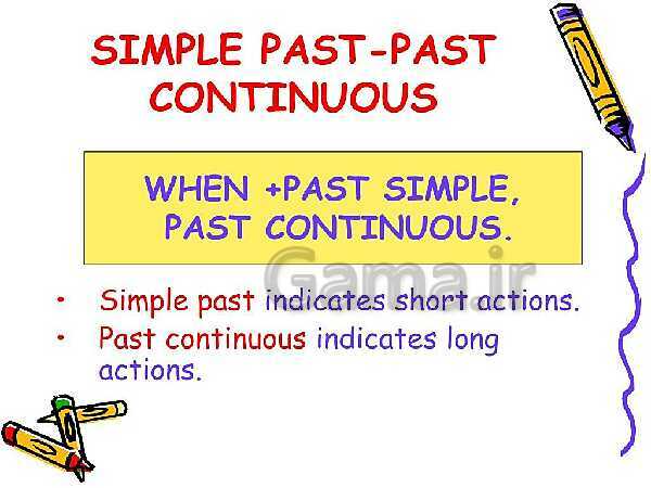 Past contentious tense and simple past - پیش نمایش