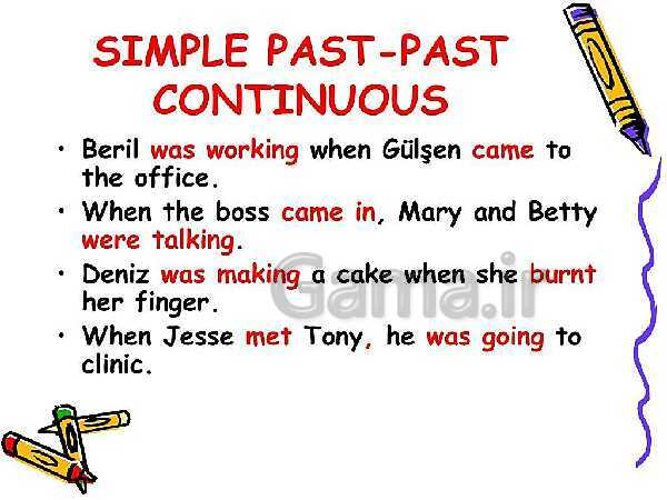 Past contentious tense and simple past - پیش نمایش