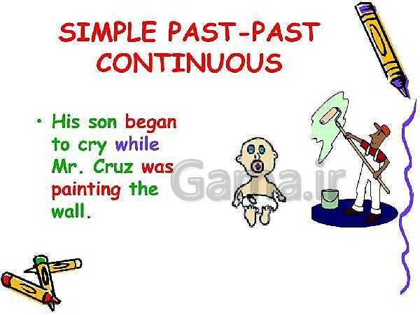 Past contentious tense and simple past - پیش نمایش