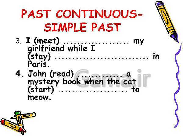 Past contentious tense and simple past - پیش نمایش