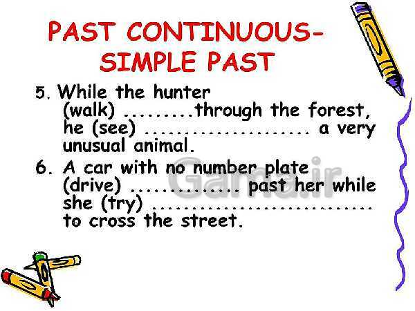 Past contentious tense and simple past - پیش نمایش