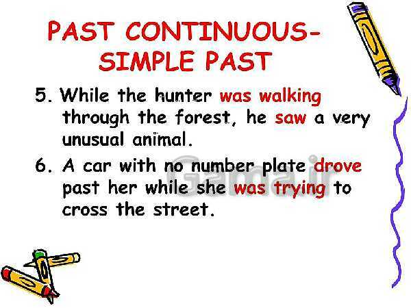 Past contentious tense and simple past - پیش نمایش