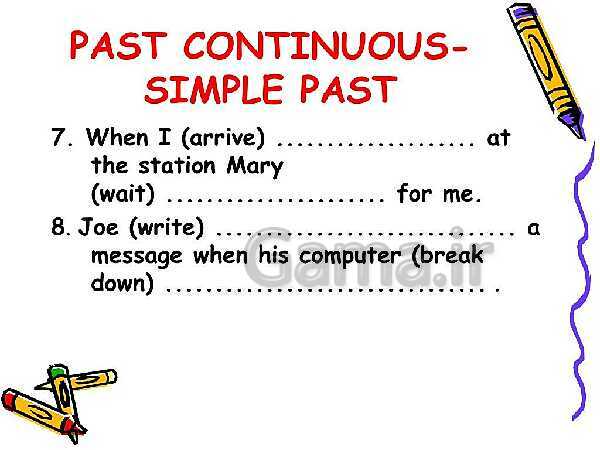 Past contentious tense and simple past - پیش نمایش