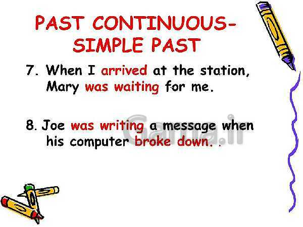 Past contentious tense and simple past - پیش نمایش