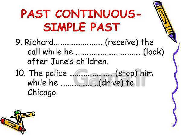 Past contentious tense and simple past - پیش نمایش