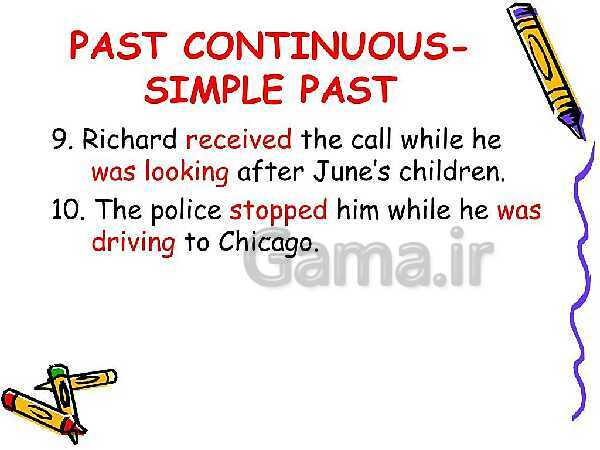 Past contentious tense and simple past - پیش نمایش