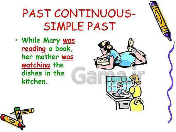 Past contentious tense and simple past - پیش نمایش