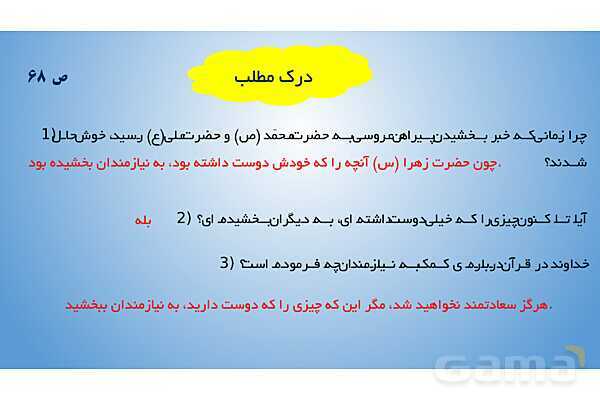 پاورپوینت درس 8: پیراهن بهشتی و لحظهی سبز دعا- پیش نمایش