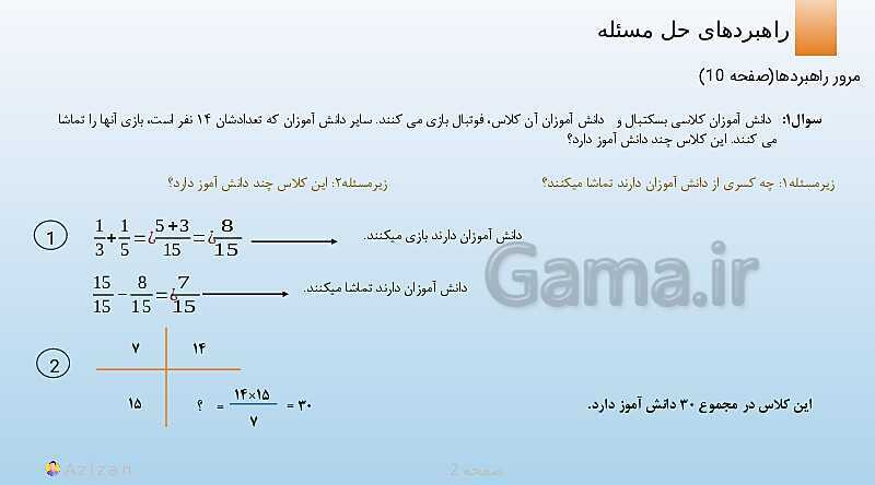 پاورپوینت تدریس مرور راهبردها | ریاضی هفتم- پیش نمایش