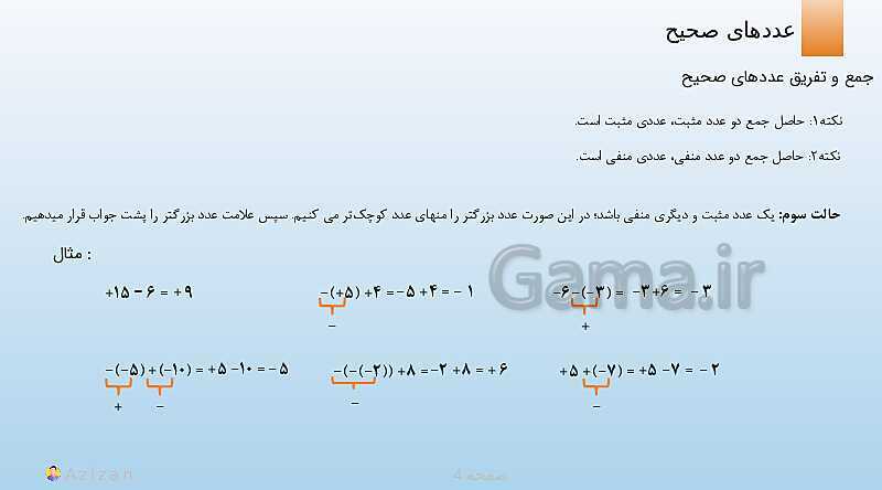 پاورپوینت تدریس جمع و تفریق عددهای صحیح | ریاضی هفتم- پیش نمایش