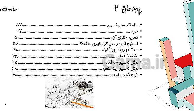 حل تمرینات پودمان 2: تجزیه و تحلیل نما و حجم (صفحه 71 تمرین 1 تا 4)- پیش نمایش