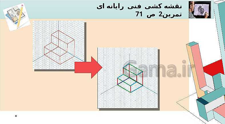 حل تمرینات پودمان 2: تجزیه و تحلیل نما و حجم (صفحه 71 تمرین 1 تا 4)- پیش نمایش