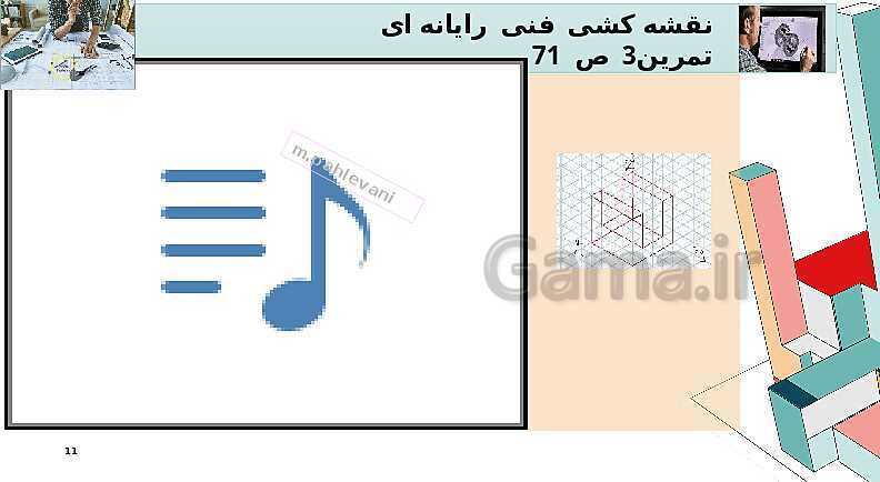 حل تمرینات پودمان 2: تجزیه و تحلیل نما و حجم (صفحه 71 تمرین 1 تا 4)- پیش نمایش