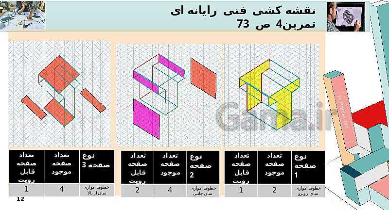 آموزش پودمان 3: ترسیم سه نما و حجم و حل تمرین- پیش نمایش