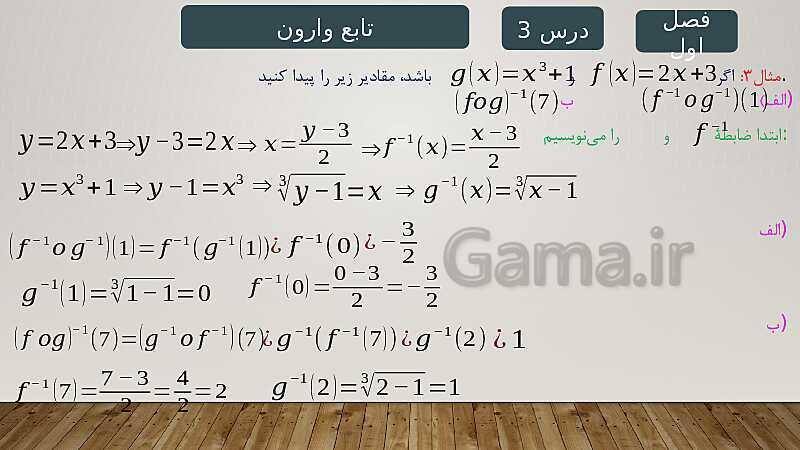 پاورپوینت آموزش فصل 1 ریاضی 3 تجربی: تابع- پیش نمایش