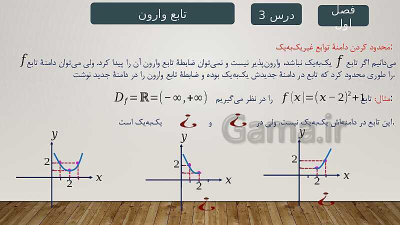 پاورپوینت آموزش فصل 1 ریاضی 3 تجربی: تابع- پیش نمایش