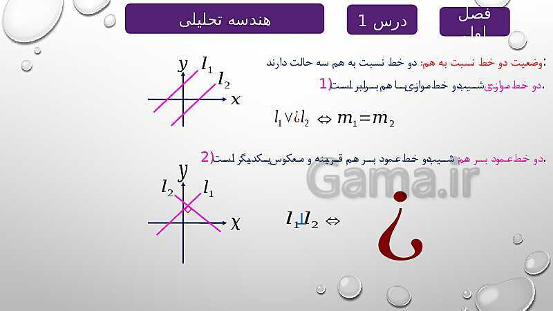 پاورپوینت آموزشی فصل اول درس 1 | هندسه تحلیلی- پیش نمایش