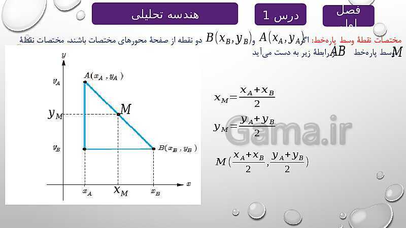 پاورپوینت آموزشی فصل اول درس 1 | هندسه تحلیلی- پیش نمایش