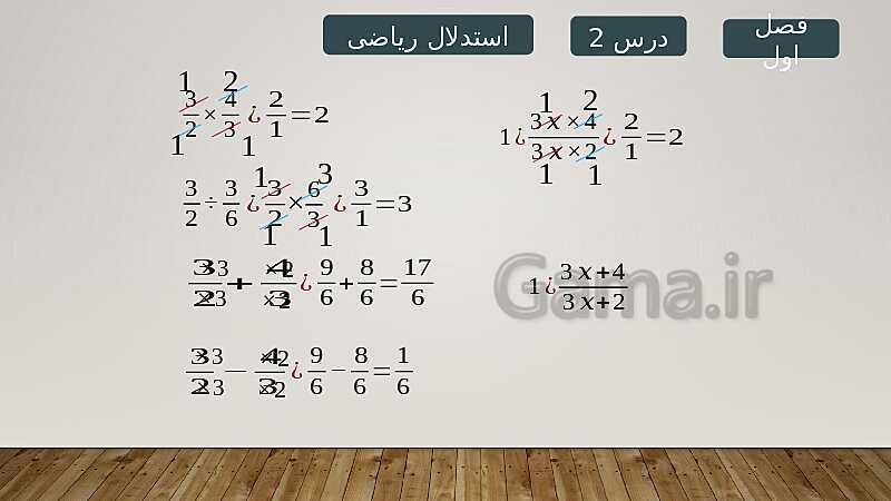 پاورپوینت حل نمونه سوالات امتحان نهایی فصل اول ریاضی و آمار 2 - پیش نمایش