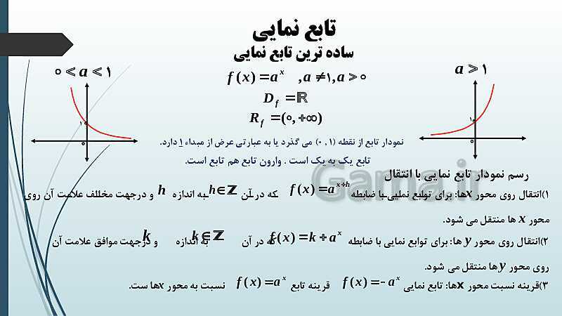 پاورپوینت نکات مهم فصل 5: توابع نمایی و لگاریتمی- پیش نمایش