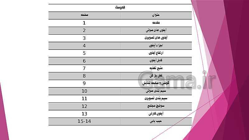 پاورپوینت آیفون تصویری- پیش نمایش