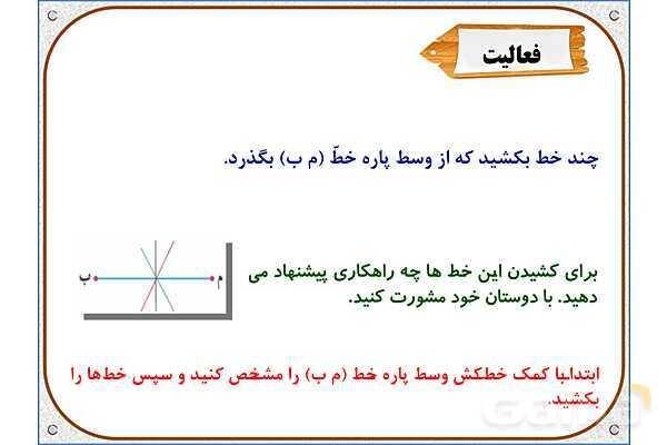 پاورپوینت ریاضی ششم دبستان | فصل 5: خط و زاویه- پیش نمایش