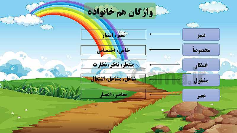 پاورپوینت فارسی پنجم ابتدایی | درس 13: روزی که باران می‌بارید و شعر بال در بال پرستوها- پیش نمایش