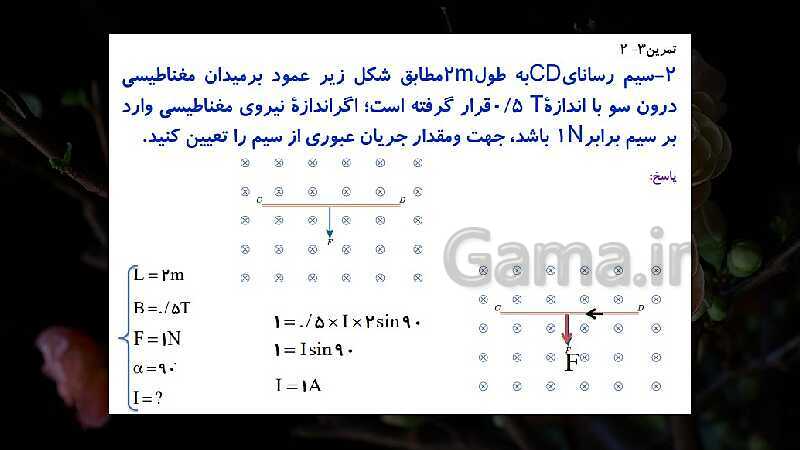 پاورپوینت آموزشی نیروی مغناطیسی وارد بر سیم حامل جریان- پیش نمایش