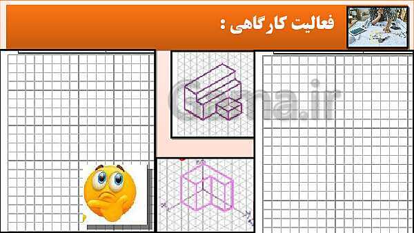 پاورپوینت کتاب نقشه کشی فنی رایانه ای  پودمان 3: رسم سه نما و پرسپکتیو با روش کاوالیر- پیش نمایش