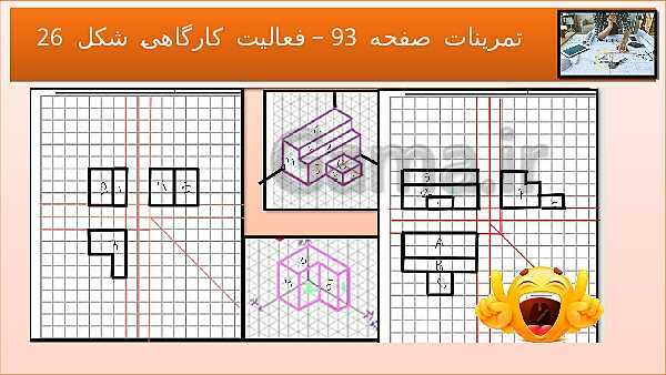 پاورپوینت کتاب نقشه کشی فنی رایانه ای  پودمان 3: رسم سه نما و پرسپکتیو با روش کاوالیر- پیش نمایش