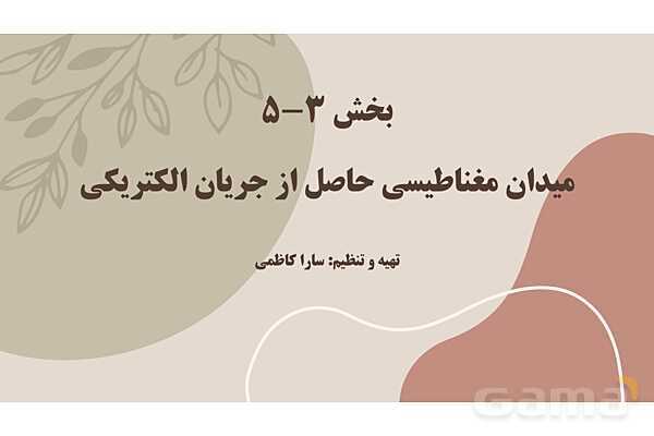 پاورپوینت آموزشی میدان مغناطیسی حاصل از جریان الکتریکی- پیش نمایش