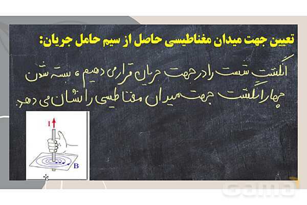پاورپوینت آموزشی میدان مغناطیسی حاصل از جریان الکتریکی- پیش نمایش