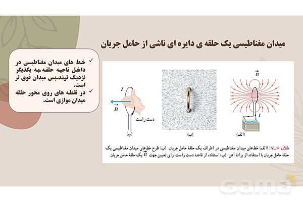پاورپوینت آموزشی میدان مغناطیسی حاصل از جریان الکتریکی- پیش نمایش