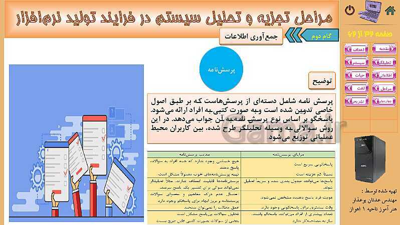 پاورپوینت پودمان 4: تجزیه و تحلیل سیستمهای اطلاعاتی | کتاب دانش فنی پایه رشته شبکه و نرم افزار- پیش نمایش