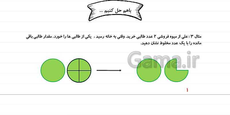 پاورپوینت آموزش فصل 5 ریاضی چهارم: عدد مخلوط و عدد اعشاری- پیش نمایش