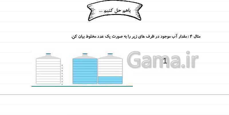 پاورپوینت آموزش فصل 5 ریاضی چهارم: عدد مخلوط و عدد اعشاری- پیش نمایش