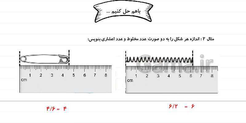 پاورپوینت آموزش فصل 5 ریاضی چهارم: عدد مخلوط و عدد اعشاری- پیش نمایش