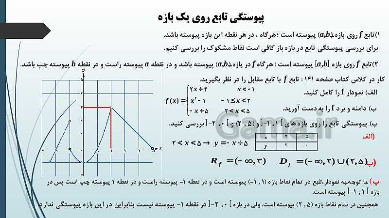 پاورپوینت نکات مهم فصل 6 درس سوم: پیوستگی- پیش نمایش