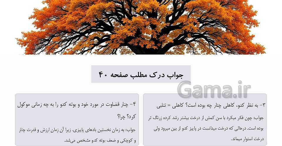 پاورپوینت درس 5: چنار و کدوبن | فارسی پنجم دبستان- پیش نمایش