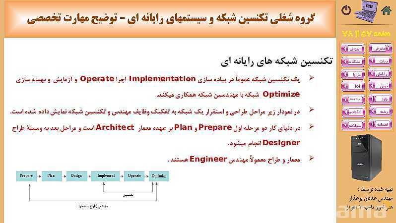 پاورپوینت پودمان 5: فناوری‌های نوین  | کتاب دانش فنی پایه رشته شبکه و نرم افزار- پیش نمایش