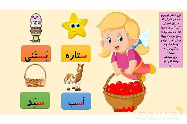 پاورپوینت آموزش کتاب فارسی اول دبستان | درس 3: نشانهی سـ س- پیش نمایش