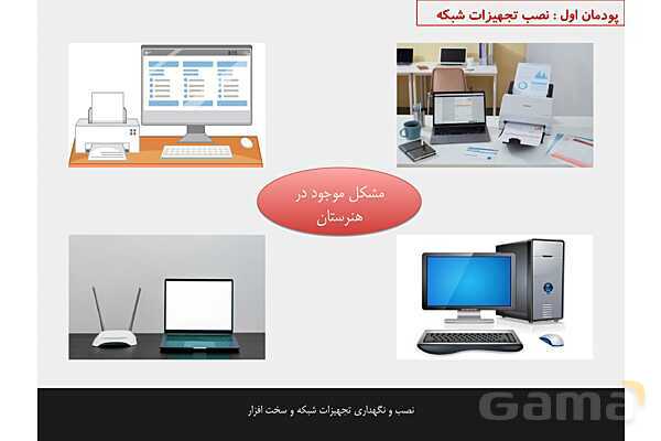 پاورپوینت پودمان 1 نصب و نگهداری تجهیزات شبکه و سخت افزار؛ نصب تجهیزات شبکه- پیش نمایش