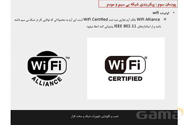پاورپوینت پودمان 3 نصب و نگهداری تجهیزات شبکه و سخت افزار؛ پیکربندی شبکه بی سیم و مودم- پیش نمایش