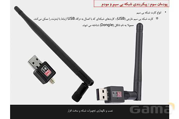 پاورپوینت پودمان 3 نصب و نگهداری تجهیزات شبکه و سخت افزار؛ پیکربندی شبکه بی سیم و مودم- پیش نمایش