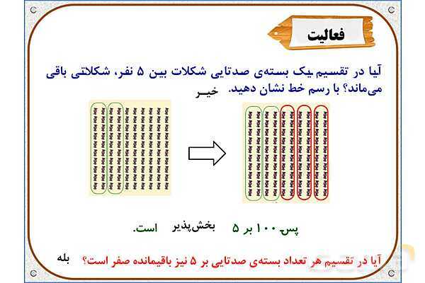 پاورپوینت ریاضی ششم دبستان | فصل 1: بخشپذیری- پیش نمایش