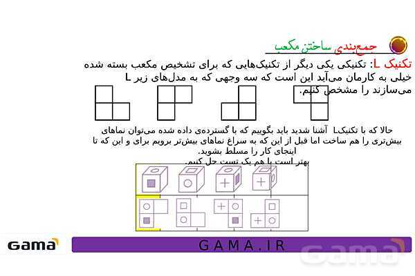 جمعبندی هوش تحلیلی بخش سوم (گسترده مکعب، وجه مقابل در تاس، ساختن حجمهای خاص، سطح تماس و دوربینهای امنیتی)- پیش نمایش