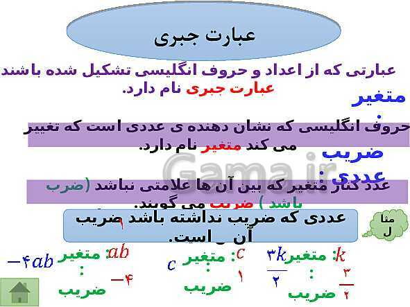 پاورپوینت تدریس ریاضی هفتم | فصل 3: جبر و معادله- پیش نمایش