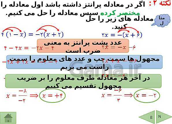 پاورپوینت تدریس ریاضی هفتم | فصل 3: جبر و معادله- پیش نمایش