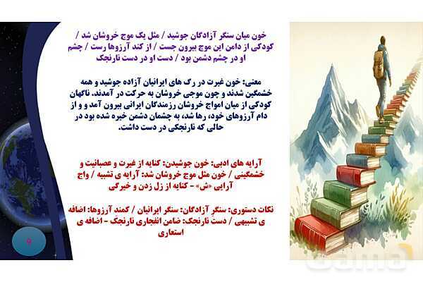 پاورپوینت معنی و آرایه های درس 10 فارسی نهم؛ آرشی دیگر- پیش نمایش