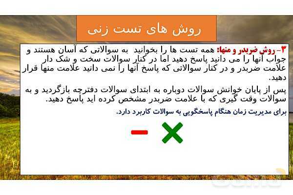 پاورپوینت آموزش مهارت های تست زنی- پیش نمایش